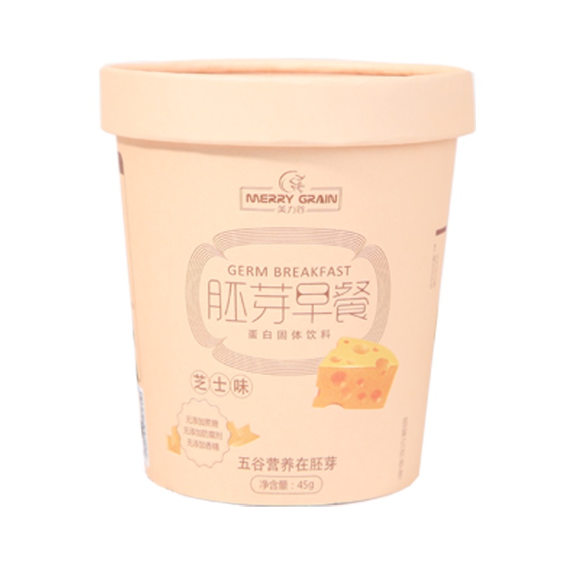 美力谷谷物胚芽代餐芝士味单杯装营养早餐养胃即食冲饮食品45g