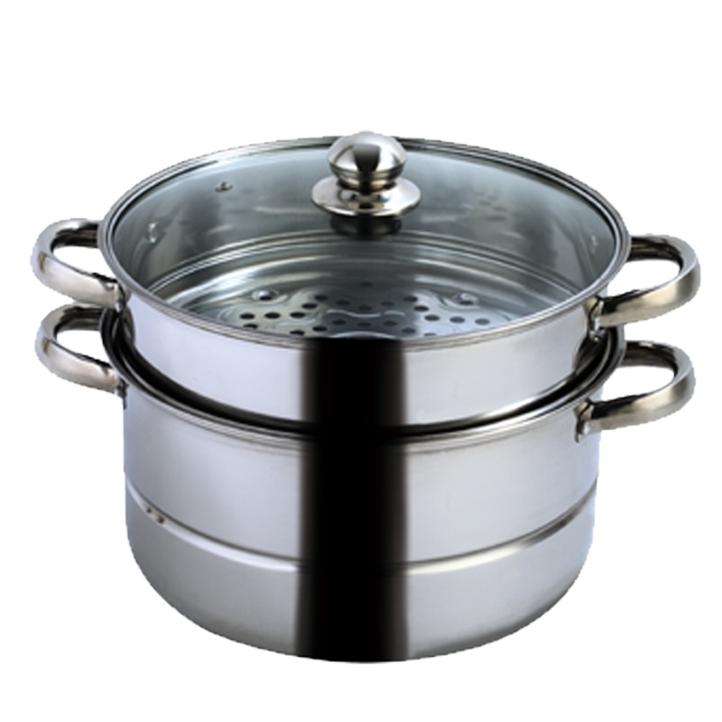 赫曼德(NOLTE)26cm双层蒸锅蒸蒸宝优质不锈钢 燃气煤气电磁炉通用锅具HM-Z057