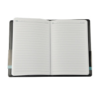 得力(deli)32K80张商务经典皮面本 办公会议记事本笔记本子文具 黑7902