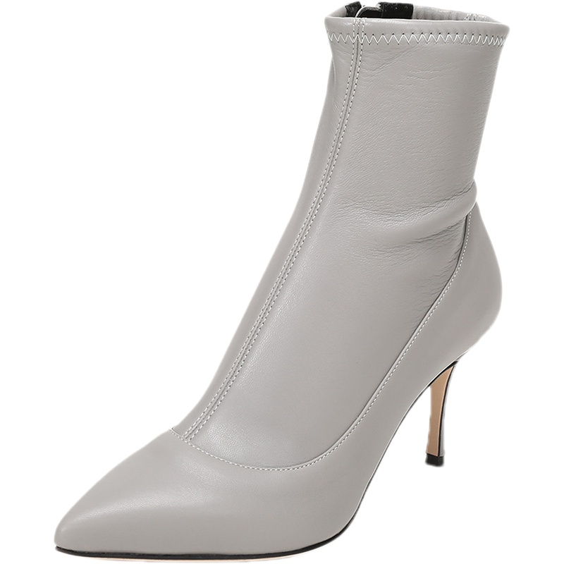 Sergio Rossi 塞乔罗西 女士皮革尖头高跟短靴 A91700 MAF715