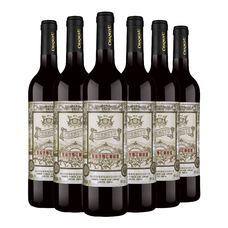 张裕玫瑰红甜葡萄酒750ml*6 张裕红酒 甜型 整箱6瓶装 张裕官方旗舰店