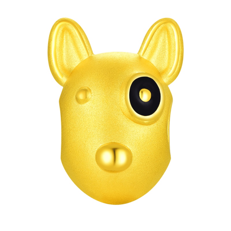 壹仟俩黄金手链生肖狗萌趣小狗珠子手串路路通手饰定价黄金饰品