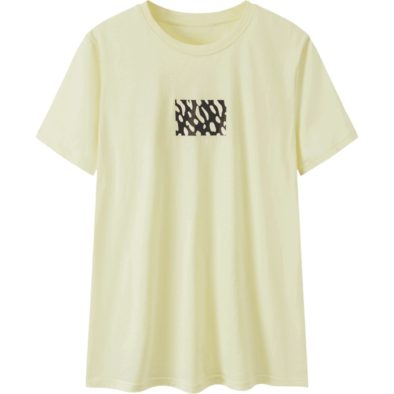 OtherMix字母图案印花t恤女2021年夏季新款宽松圆领薄款短袖上衣