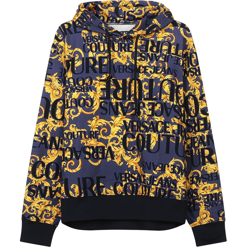 VERSACE JEANS COUTURE 范思哲 男士 棉质连帽长袖卫衣运动衫 B7GVA7F3 SM600