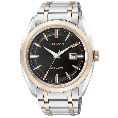 西铁城(CITIZEN)男士光能表手表 日韩品牌光动能商务休闲不锈钢情侣表男表AW1114-51E