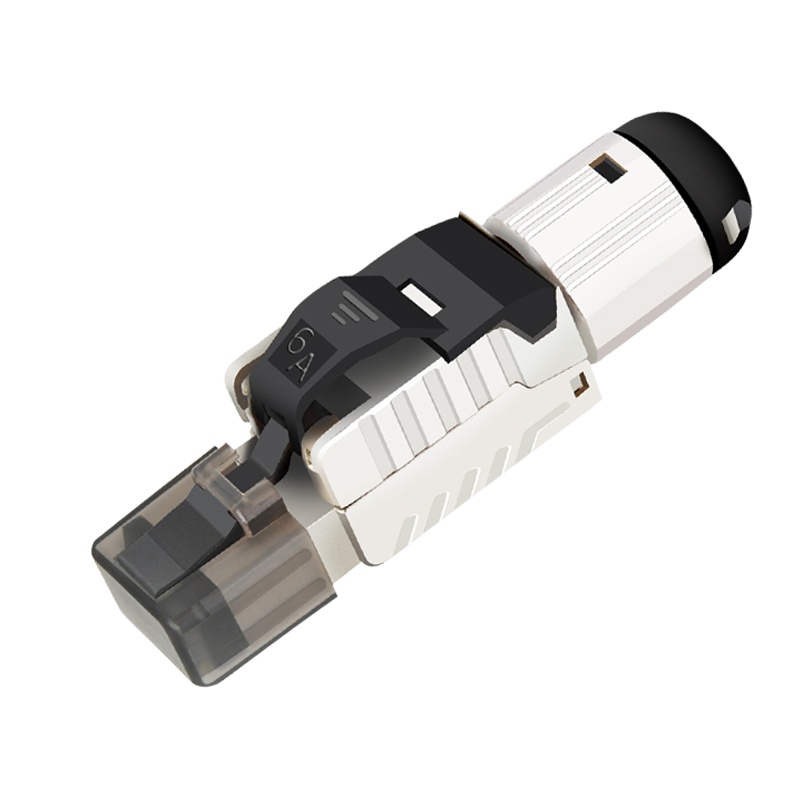 千天(QANTOP) 超六类全屏蔽免压水晶头 千兆 家用屏蔽cat6a 千兆rj45网络线对接头模块网络头免工具 1个