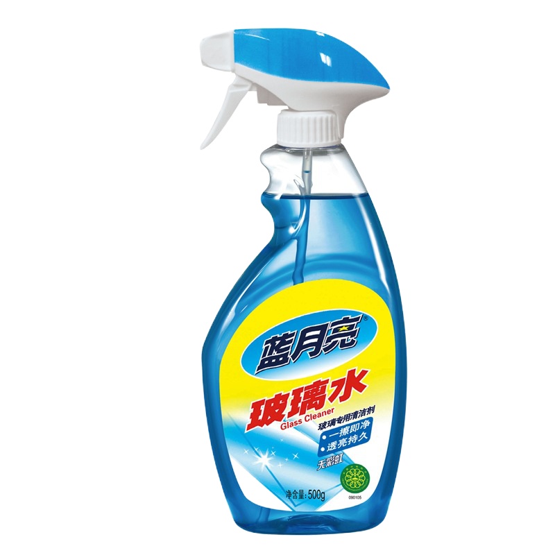 蓝月亮 玻璃 多表面清洁剂玻璃水 优惠套装(500g瓶+500g瓶装补充液)