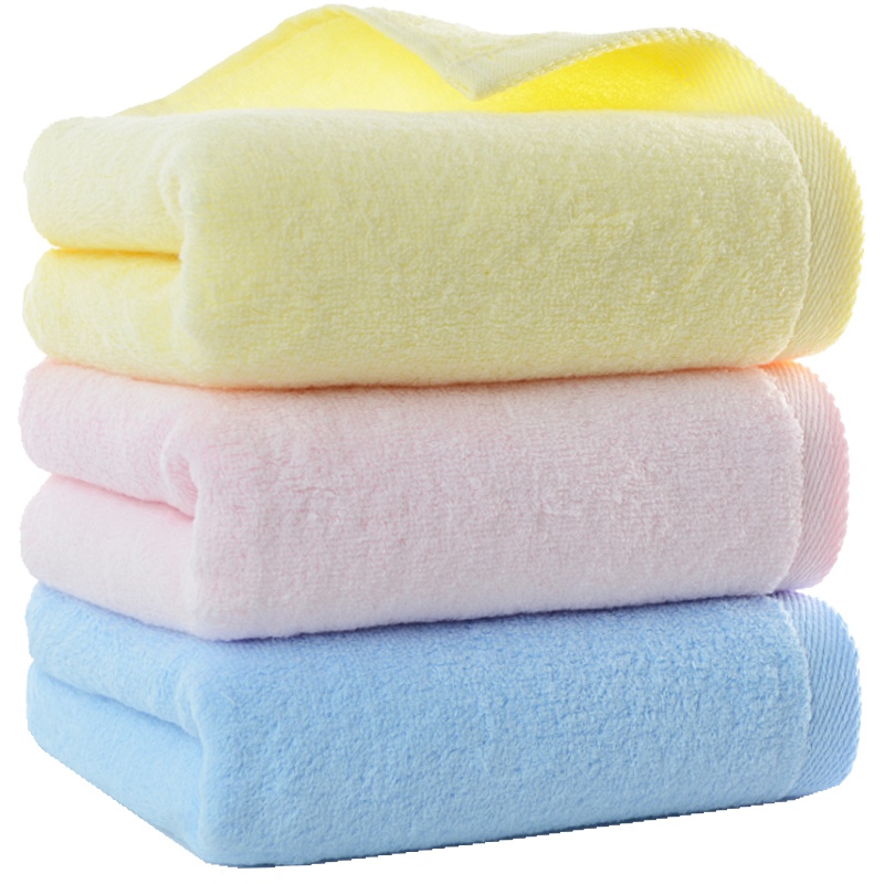 亚光(LOFTEX)毛巾家纺纯棉素色无捻柔软舒适吸水素心莲洗脸面巾 混色3条装 34*71cm/90克/条667202