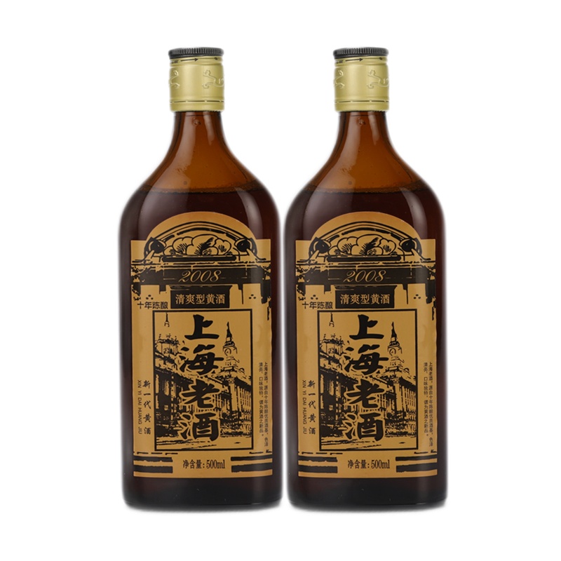 二瓶 莫干泉上海老酒黄酒十年陈酒基清爽型干型黄酒500ml*2