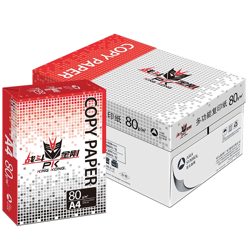 战斗金刚复印纸 A4 80g 5包/箱 500张/包
