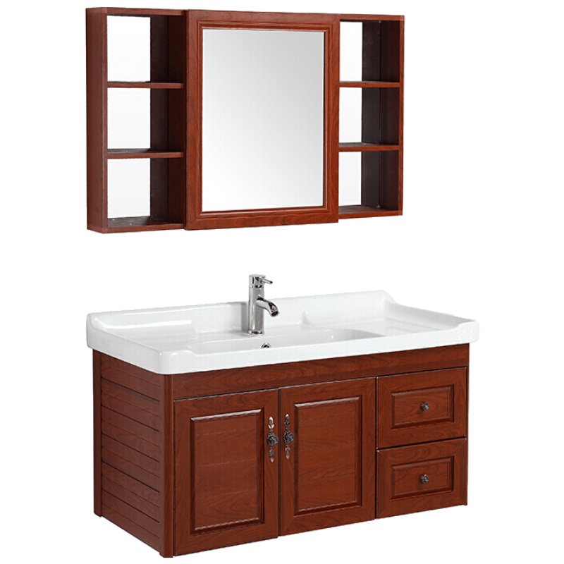 太空铝浴室柜小户型吊柜洗脸台盆柜组合铝合金阳台洗手盆挂柜洗漱安心抵