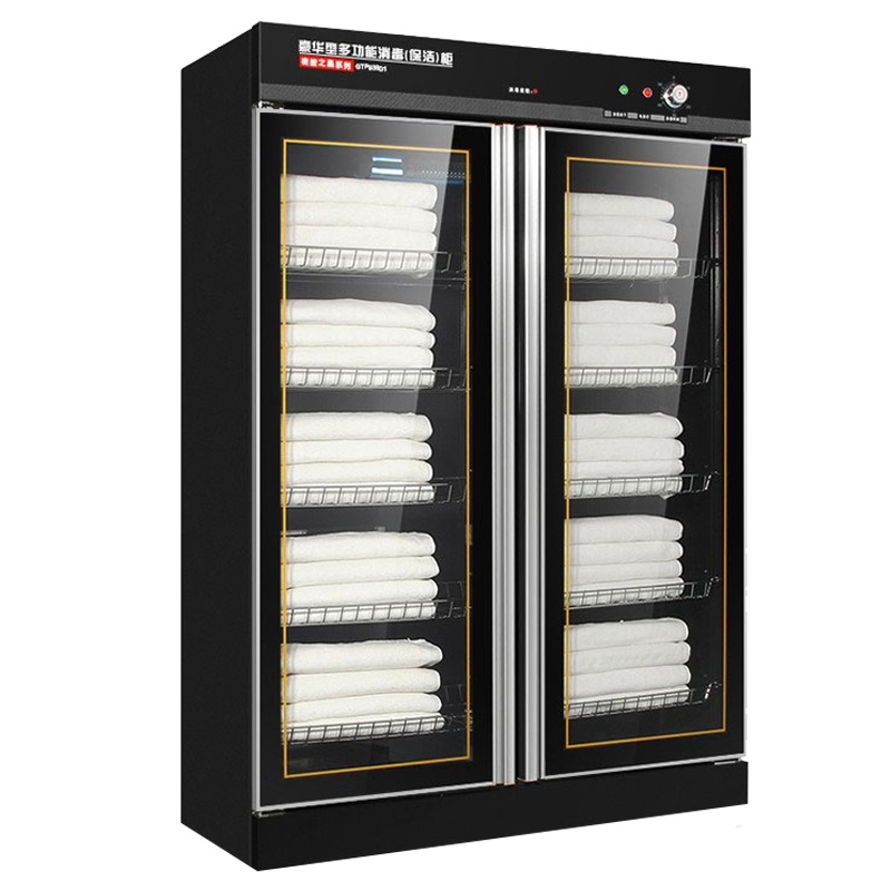 而派938L衣物消毒柜商用 理发店美容院会所桑拿沐足城低温红外线紫外线臭氧消毒柜 床单衣物拖鞋双门不锈钢商用