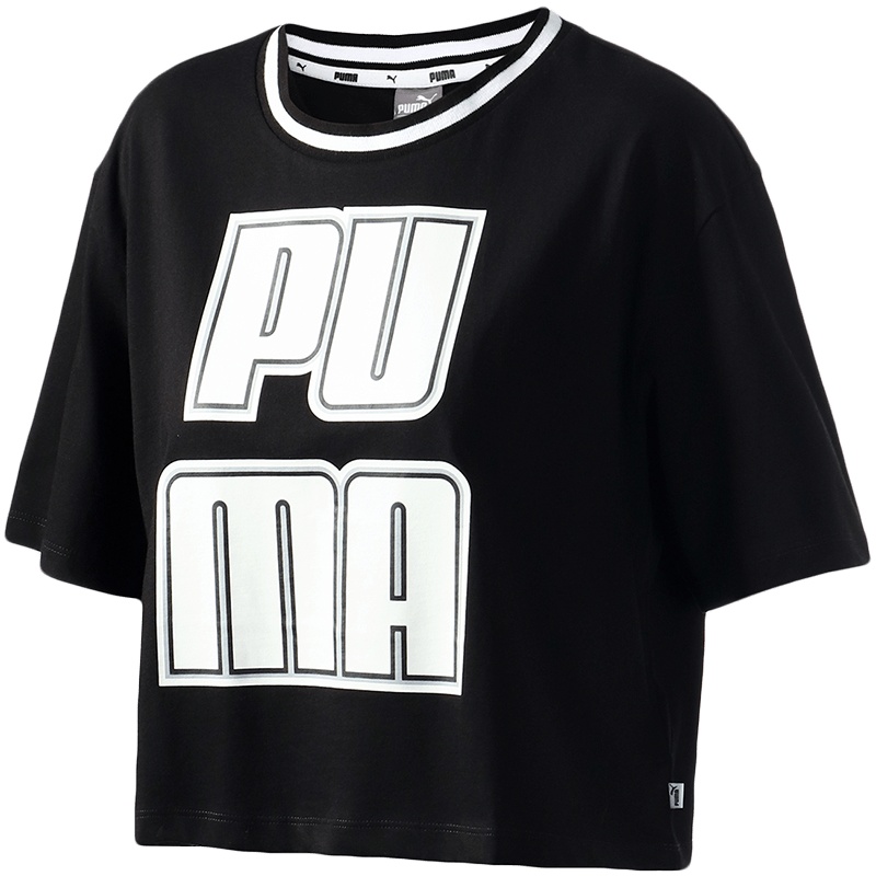 PUMA彪马女装运动服大logo圆领短袖T恤579533