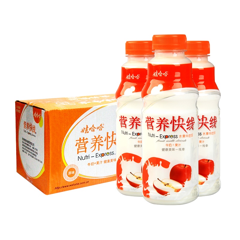 [苏宁易购超市]娃哈哈含乳饮料营养快线果汁牛奶原味500ml*15瓶 箱装谷物饮料