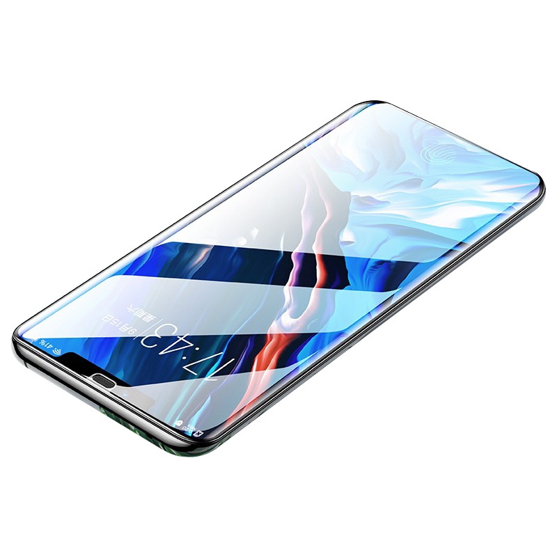 轻万适用华为mate20pro钢化膜全屏曲面高清透明防摔贴膜huawei手机保护膜全玻璃