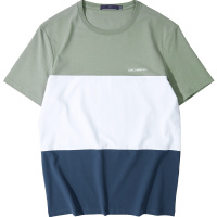 黑鲸三色拼接短袖T恤男2019夏季基础短t男CNTBJ29095A