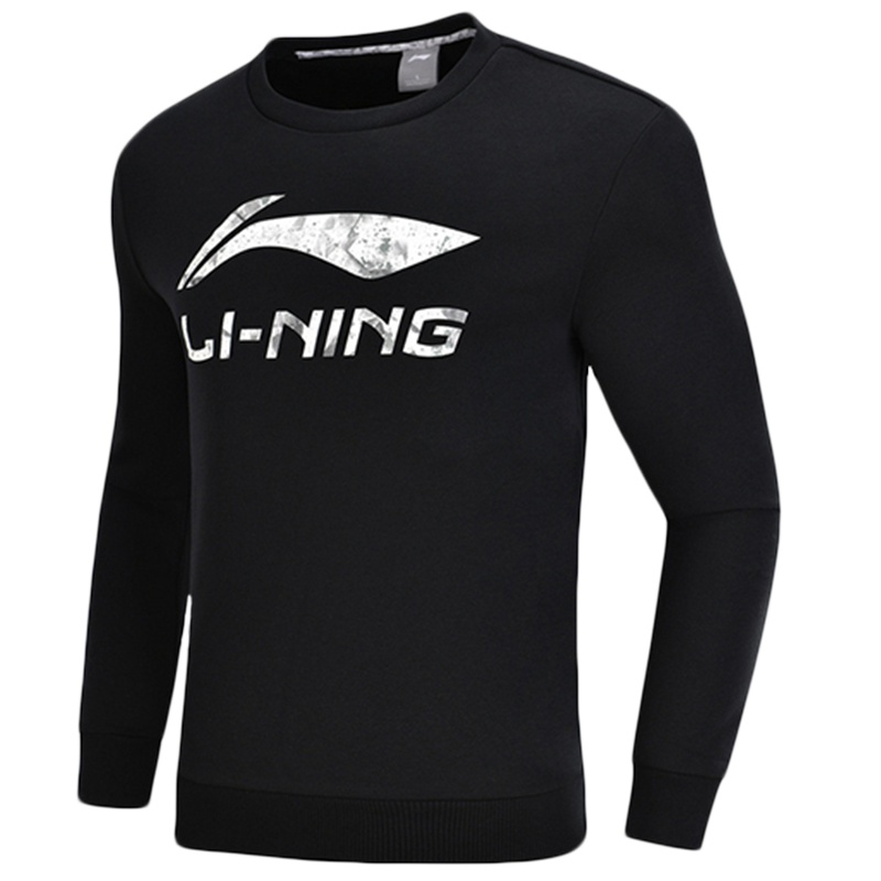 李宁男舒适休闲运动服潮流百搭套头卫衣