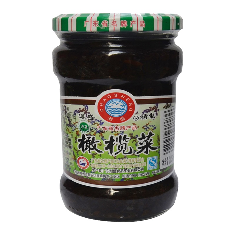 潮盛 精制橄榄菜285g 瓶装 橄榄菜 榨菜酱菜下饭小菜 佐餐咸菜开味菜 早餐泡面开味好搭档