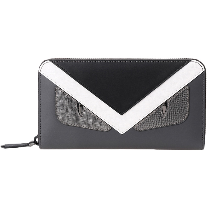 FENDI 男士ZIP AROUND系列牛皮小怪兽长款拉链钱包钱夹 7M0210 8FJ