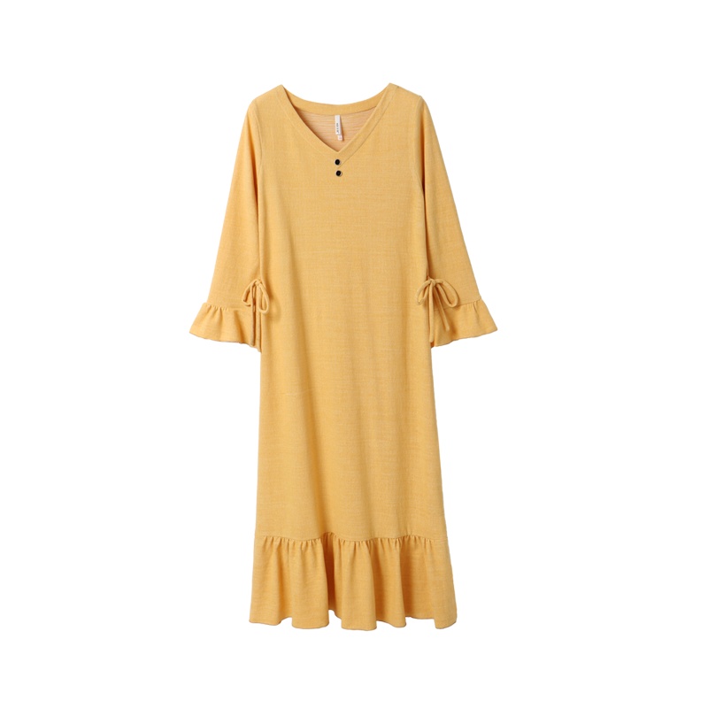 安之伴羊绒棉素色圆领女裙81932720683