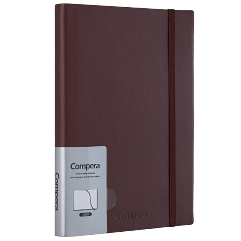 齐心 A5/154张皮面文具笔记本 3本装 棕色 C8002