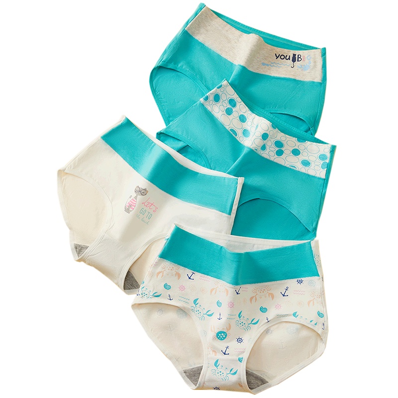 ENK 2019秋季新款中腰舒适少女三角裤头学生可爱女士内裤女