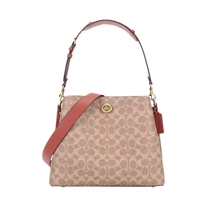 蔻驰 COACH 女士 专柜款涂层帆布WILLOW手提单肩斜挎包C2745