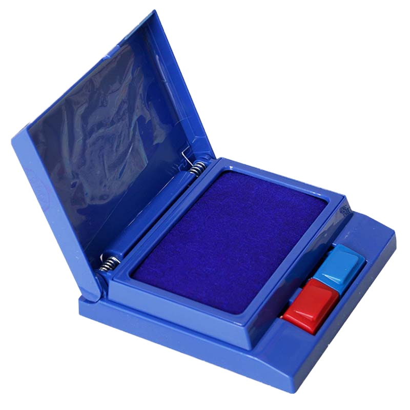 得力(deli) 双色半自动印台 9850 蓝色 单只装