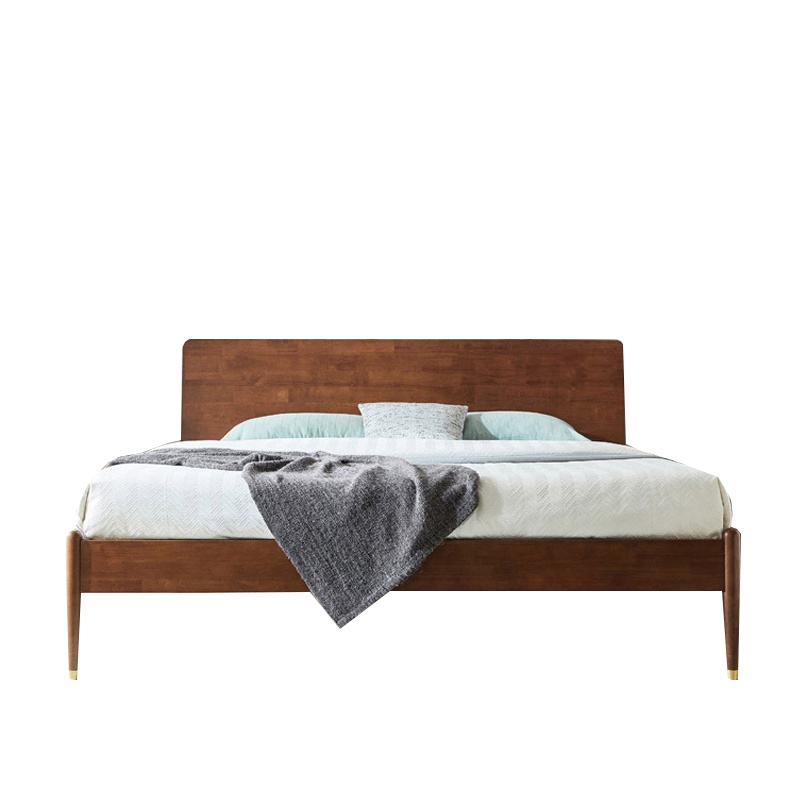 质凡 实木床卧室胡桃木高箱床简约现代双人