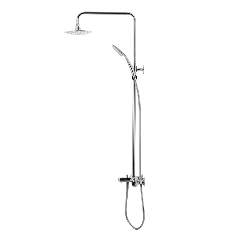 科勒K-99741T-C9-CP齐悦挂墙式恒温淋浴双花洒套装大喷头淋浴柱 超薄顶喷手持K-99741T-C9-CP