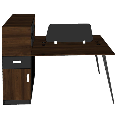 【硕辉】SH-S2双人办公套装 一桌二椅板式对坐职员桌