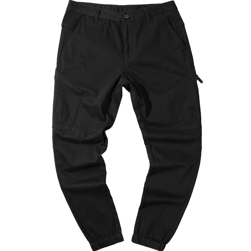 黑鲸多口袋装饰休闲长裤秋季男装时尚束脚休闲裤男CKCAJ38120A