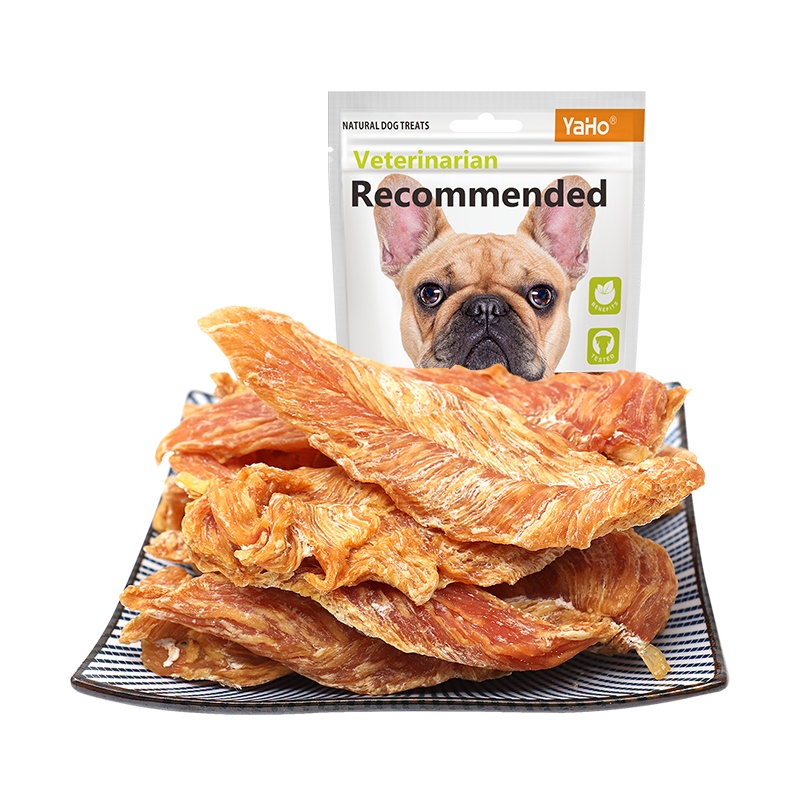 YaHo狗狗零食鸡胸肉宠物幼犬泰迪金毛磨牙棒训练奖励零食鸡肉干1包90g