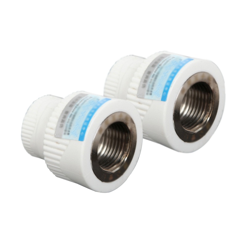 海斯迪克 HK-719 加厚PPR20直接弯头三通 4分热熔水管配件全铜螺纹管件接头内丝外牙 内牙直接(2个)