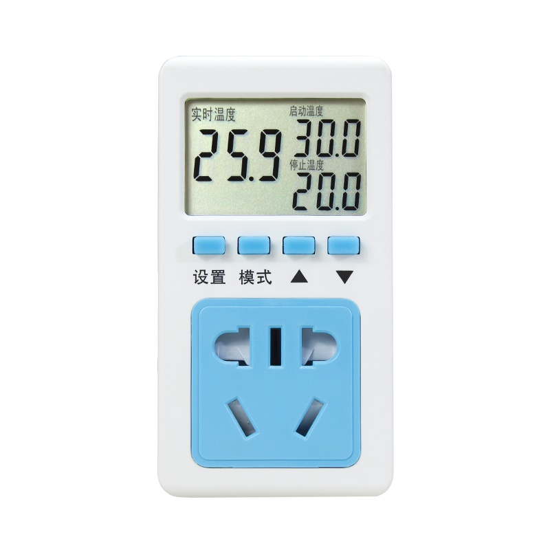 创新者 电子温控器爬虫保温箱养殖温室数显控温开关可调变压式温控仪插座 数码款2500W-2米水滴头