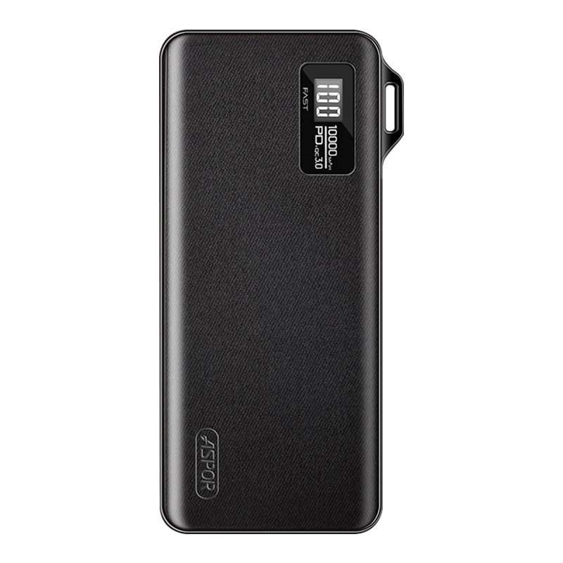 [以换代修]ASPOR 10000毫安充电宝移动电源 PD快充双输入输出大容量聚合物 小巧便携苹果华为小米三星VIVO黑