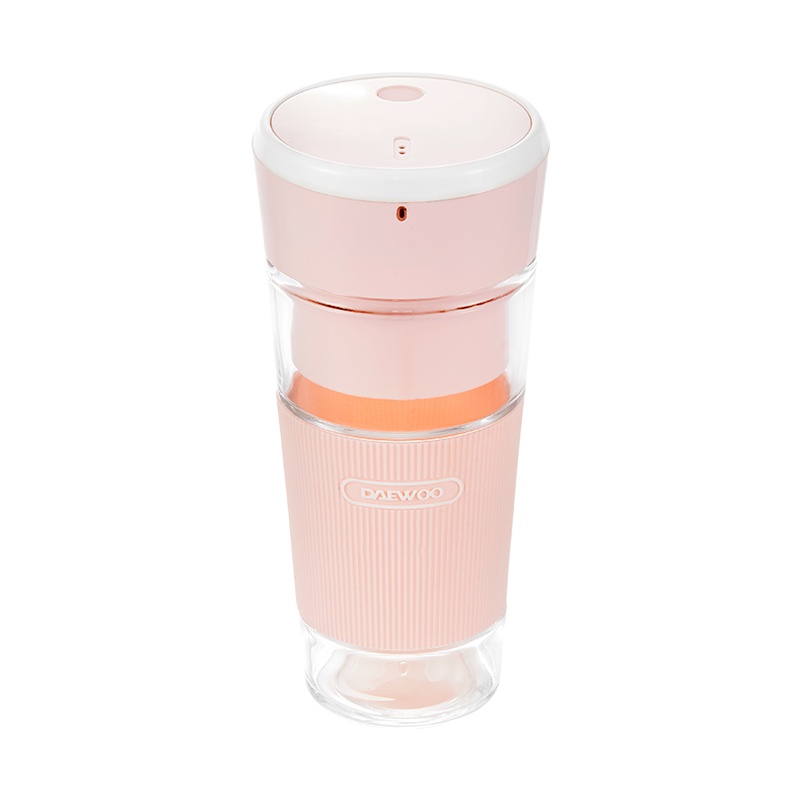 大宇(DAEWOO)便携式果汁杯 ZB2 榨汁机 便携式充电榨汁杯 家用户外出游鲜榨果汁机料理机(粉色)