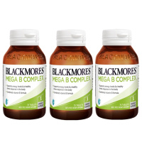 [3瓶装]澳洲进口Blackmores 复合维生素B族VB减压片75片 保持精力充沛成人 缓解熬夜疲劳