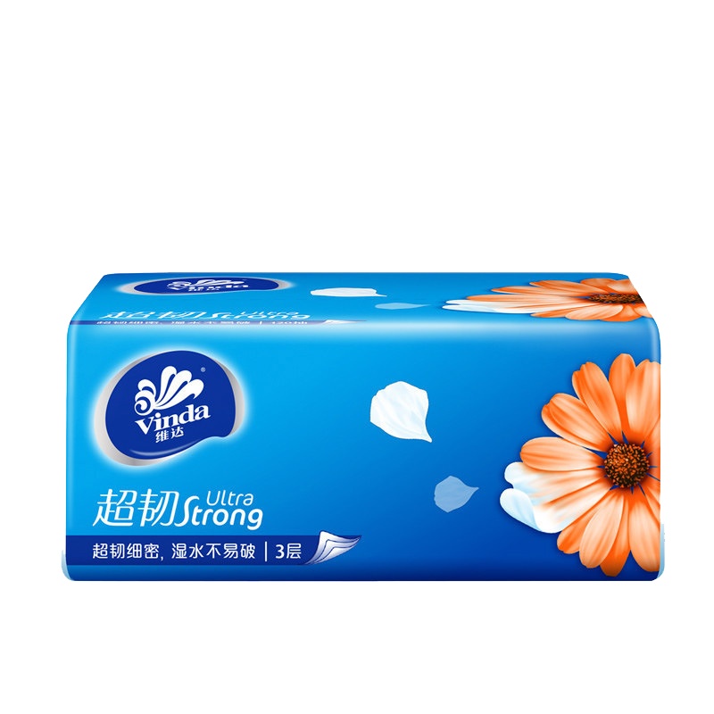 维达抽纸超韧3层纸巾抽纸实惠装24包家用面纸巾批发家庭装卫生纸