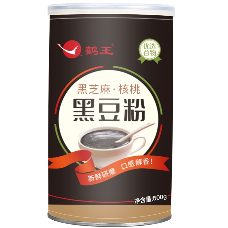鹤王黑芝麻糊核桃粉黑豆粉黑芝麻粉熟即食懒人代餐粉粥黑芝麻