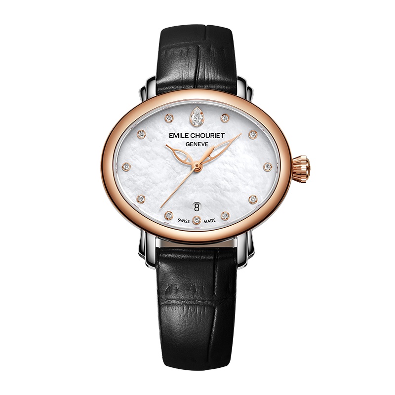 (Emile Chouriet)瑞士艾米龙表明珠系列女士机械表19.3886.L.6.46.82.2