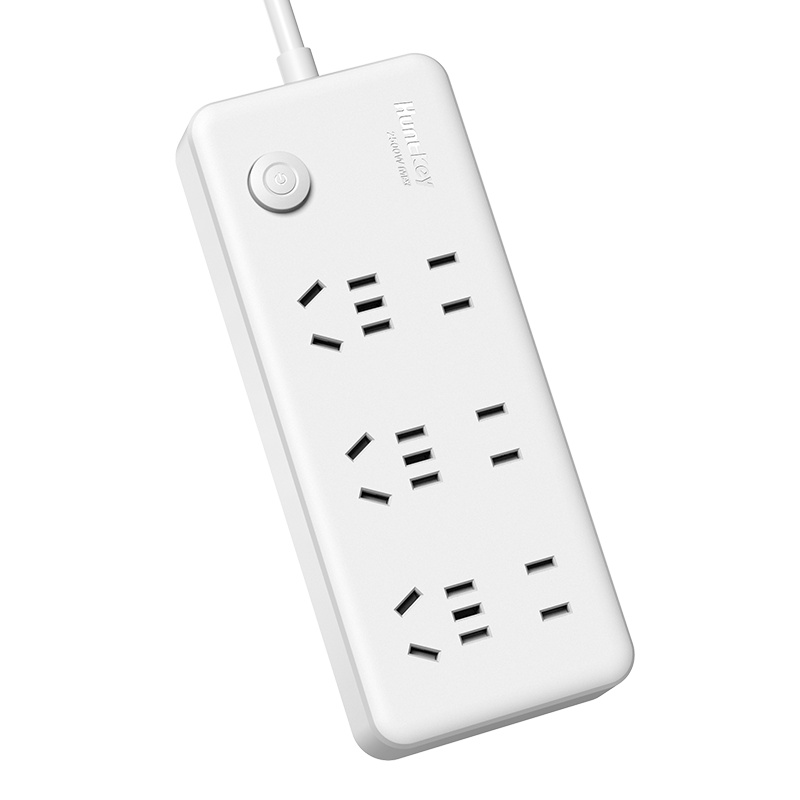 航嘉新国标插座 小而美家用插板带线插排 总控开关插线板带保护门创意六位家用接线板SSH608