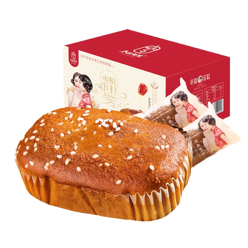 枣粮先生蜂蜜红枣蛋糕630g面包整箱早餐营养枣糕
