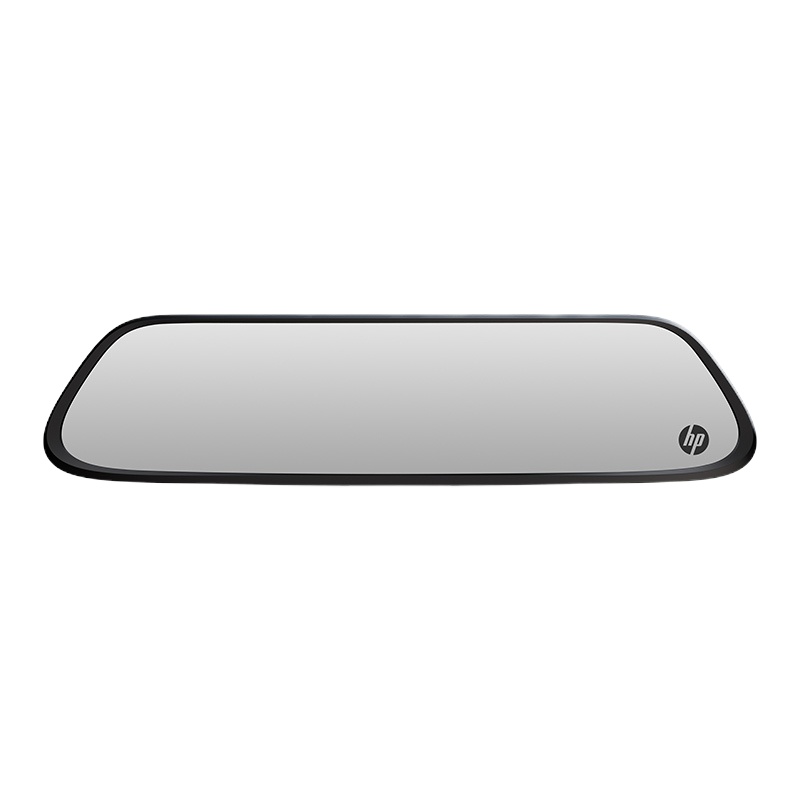 HP高清夜视流媒体后视镜行车记录仪 前后双镜头双录 倒车影像 电子狗+32G卡