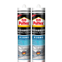 德国汉高百得Pattex 厨卫防霉密封胶SBS(白色2支) 厨房卫生间 玻璃胶水 防水防黑防霉 中性硅胶 胶水/胶粘剂