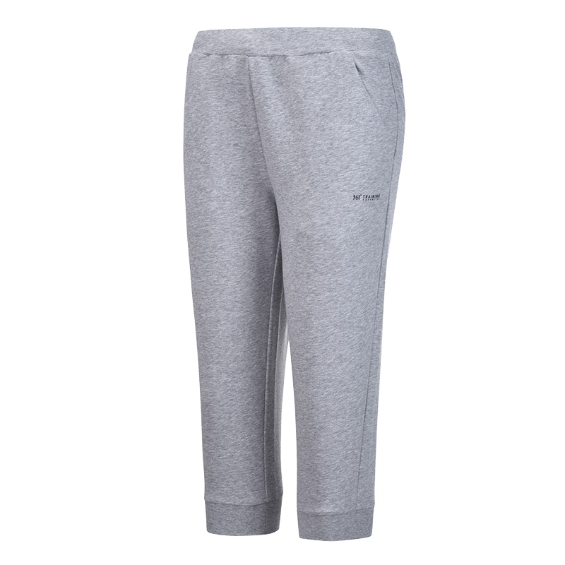 361度女装运动裤 夏季针织七分裤361宽松收口透气跑步短裤女裤子Y