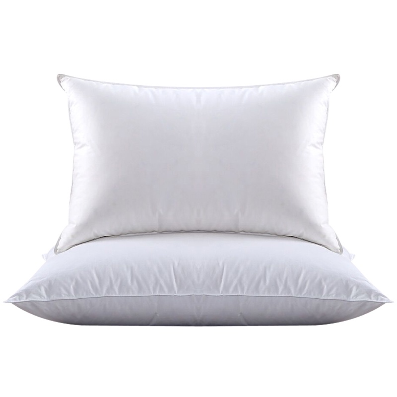 微家良品 可水洗枕头五星级枕芯秋冬羽丝绒护颈枕单人学生家用 一对拍2个
