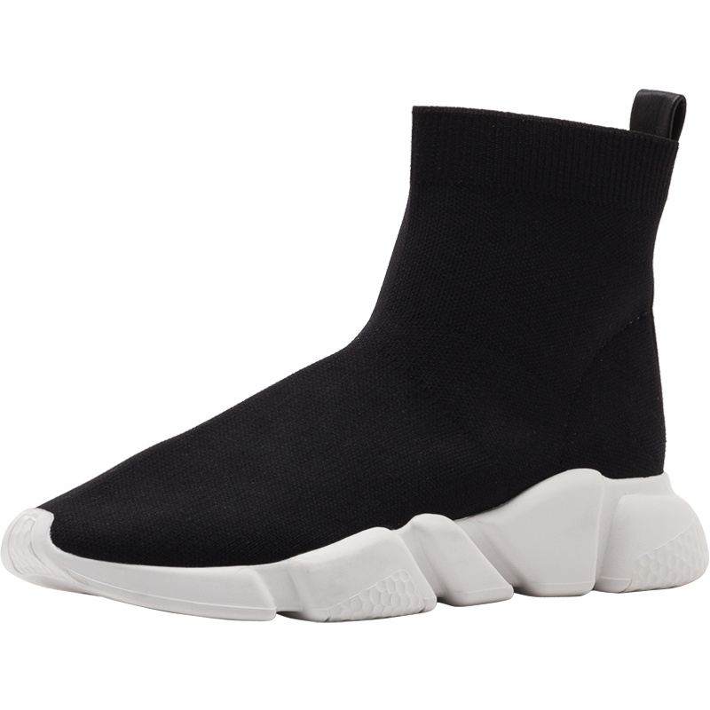 St&Sat/星期六新款坡跟舒适老爹鞋连袜短靴女SS93116271