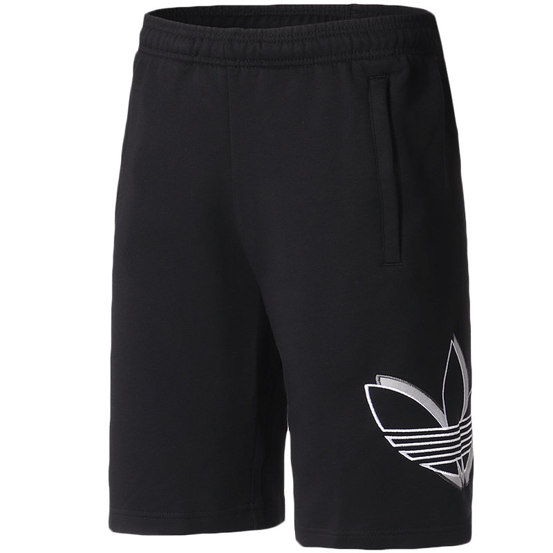 阿迪达斯adidas三叶草男装运动服休闲针织短裤FM9878