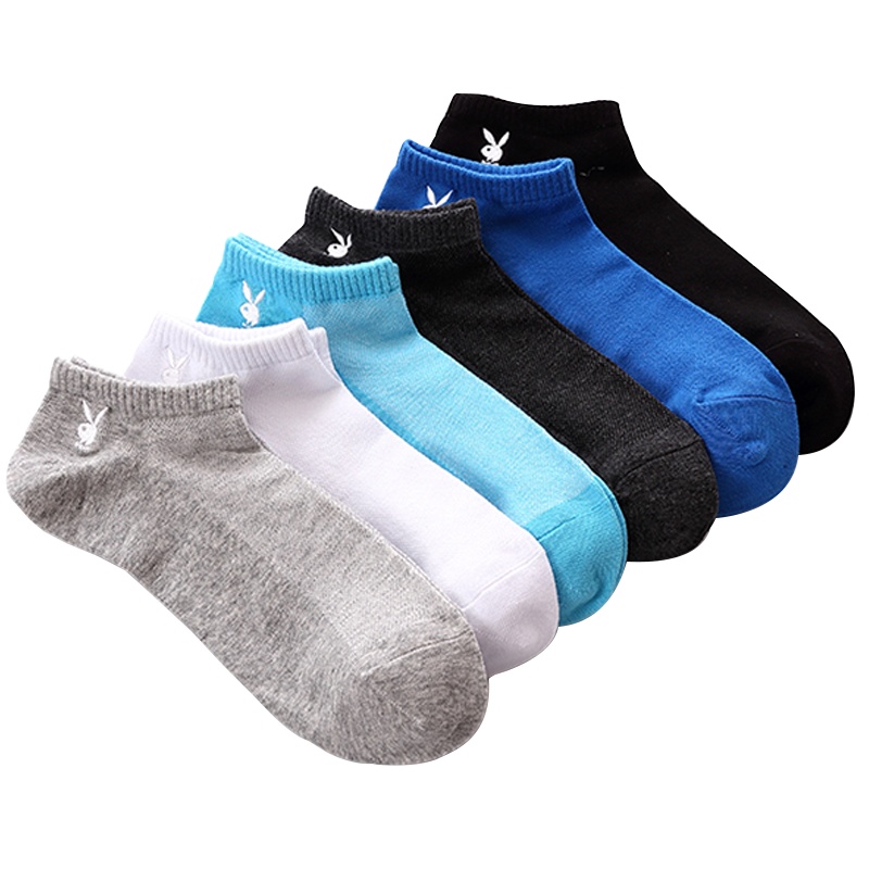 花花公子夏季隐形袜子男防滑浅口船袜男2406-1双随机色